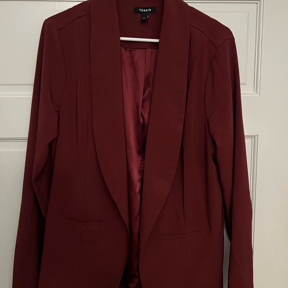 Torrid Women's Burgundy Blazer